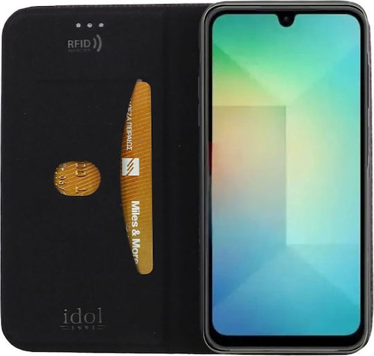 Idol 1991 Книга Изкуствена кожа / Силикон Черен (Samsung A26 5G)