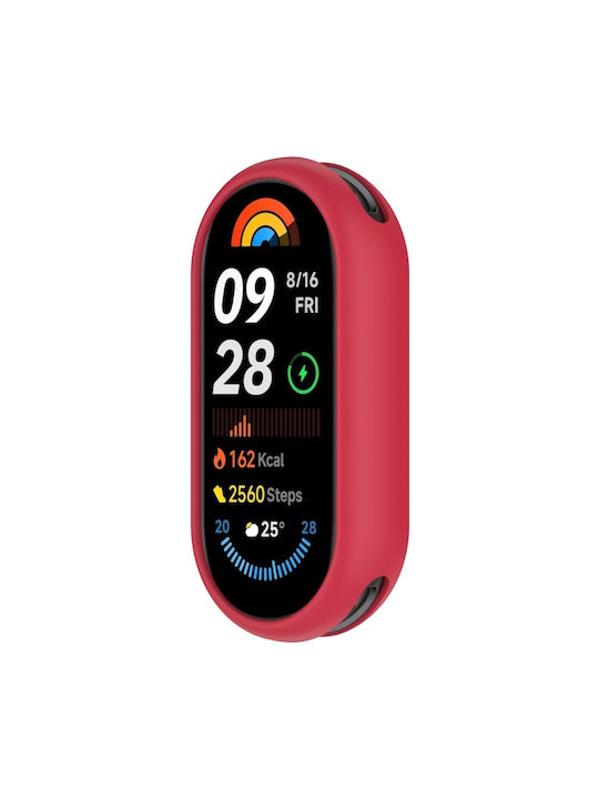 Xiaomi Mi Band 8 Watch Protective Case Glossy Surface Silicone Rose Red