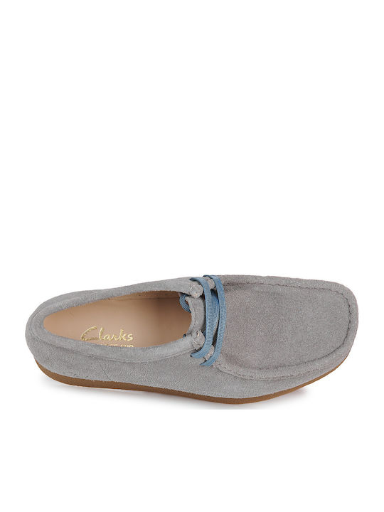 Wallabee Evosh Women's Leather Oxford Shoes Gray
