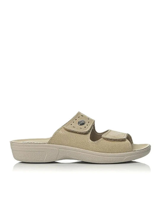 Comfy Anatomic Women's Flat Sandals Anatomic in Beige Color