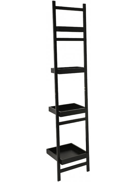 Estia Floor Bathroom Shelf Bamboo Black