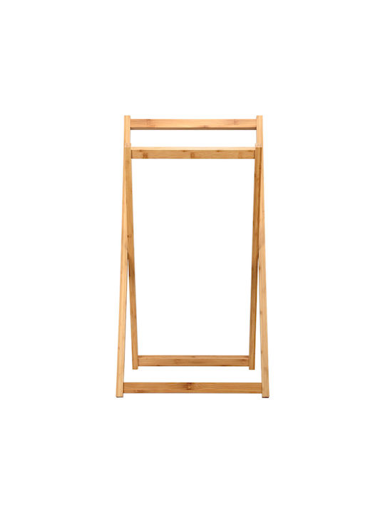 Estia Bamboo Essentials Ράγα Μπάνιου Μονή Επιτοίχια με Βίδες ​44.5x82cm Ασημί