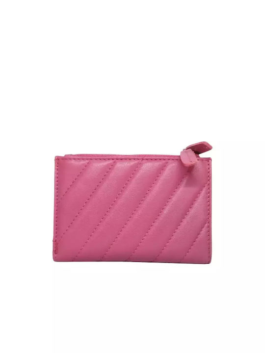 Small Leather Women's Wallet Classic with RFID Pink