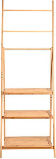 Estia Essentials Boden Badezimmerregal Bamboo mit 3 Regalböden 50x30x152cm Weiß