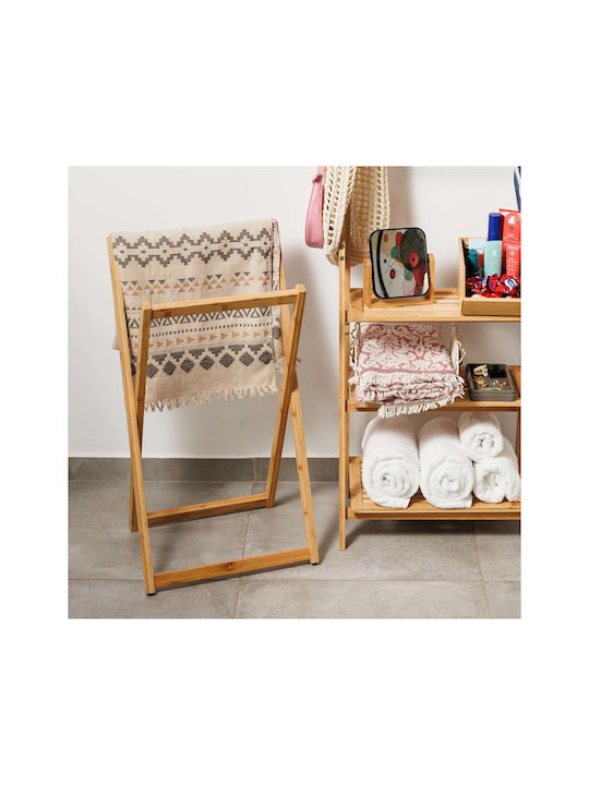 Estia Bamboo Essentials Ράγα Μπάνιου Μονή Επιτοίχια με Βίδες ​44.5x82cm Ασημί