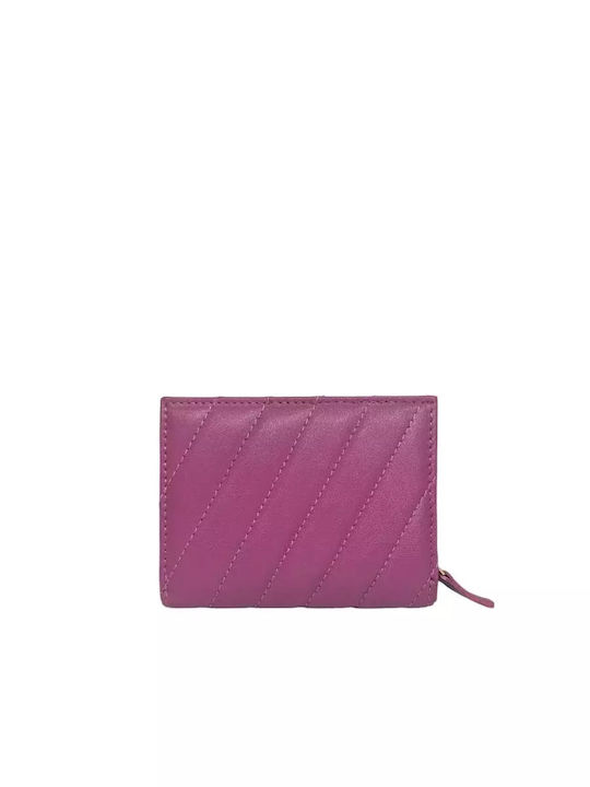 Small Leather Women's Wallet Classic with RFID Pink