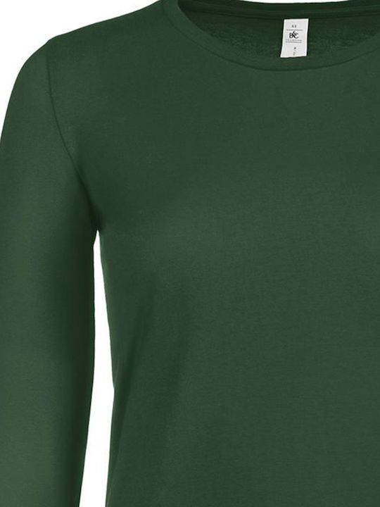 B&C Women's Long Sleeve Promotional Blouse Bottle Green