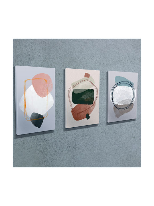 Triptych Painting 30x30 A-g 489gwn1387 Udc02 30x30 Wooden