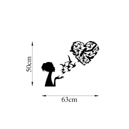 Διακοσμητικό Τοίχου 63x50 A-g Birds Woman Heart 891tnl3143 63x50