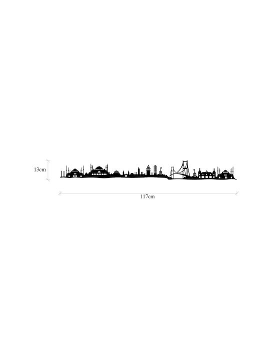 Wall Decor 117x13 A-g Istanbul Skyline 891tnl1996 117x13 Metal