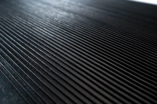 Sdim Halbkreisförmige Rutschfeste Gummieingangsmatte Finger Tip Schwarz Hr 45x75cm