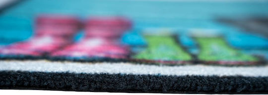 Sdim Eingangsmatte Teppich Rutschfeste Unterseite Inspiration 910 Stiefel Blau 50x75cm Dicke 8mm