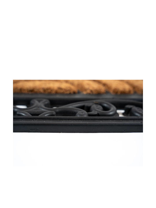 Sdim Halfround Entrance Mat Coir Rubber Non-slip Backing Impala 077 Brush Halfround 45x75cm