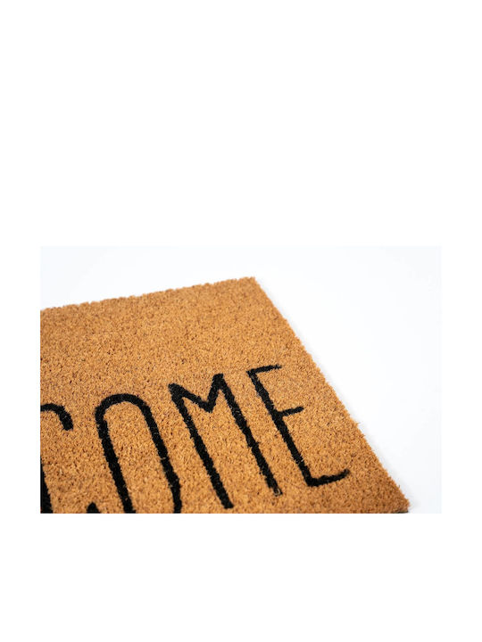 Sdim Entrance Mat Coir Anti-slip Backing Freestyle 900 Welcome Natural 40x60cm