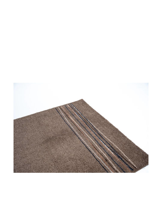Изтривалка за вход Sdim, килим с неплъзгаща се основа Walk & Wash 084 Lucky Lines, бежов, 67x80см, дебелина 8мм