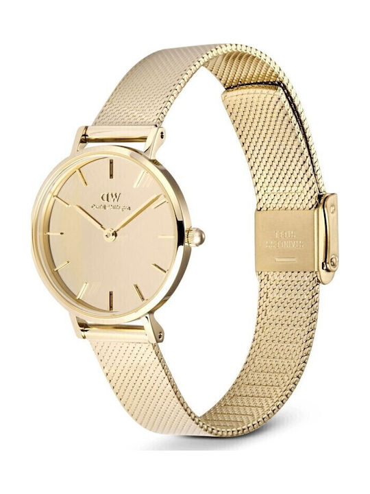 Daniel Wellington Petite Women's Watch with Gold Metal Bracelet