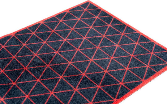 Sdim Kitchen Mat Anti-Slip Underlay Universal 029 Red Triangles 67x150cm