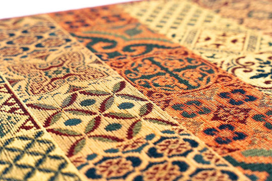 Sdim Kitchen Mat Non-Slip Base Samba 704 Terracotta Orange 54x140cm