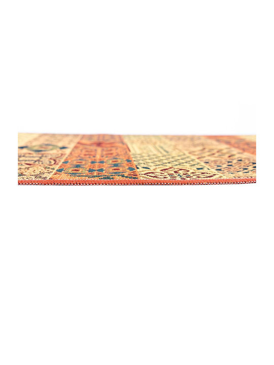 Sdim Kitchen Mat Non-Slip Base Samba 704 Terracotta Orange 54x140cm