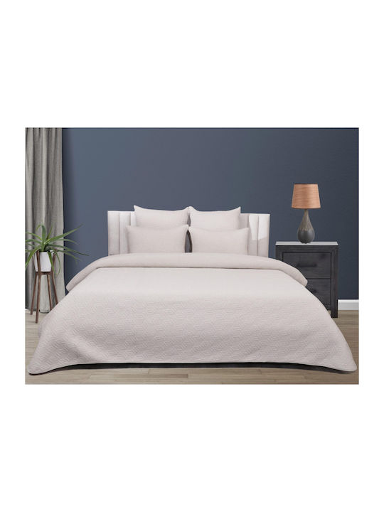Liolios Home Rhombus Κουβέρτα Υπέρδιπλη 240x250εκ. Beige