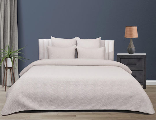 Liolios Home Rhombus Blanket Double 240x250cm Beige