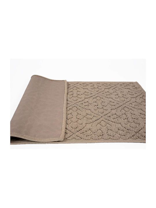 Sdim Неслизащо Бански килим Микрофибър Правоъгълена 801-5090-004B 004 Beige 50x90бр