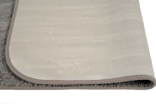 Sdim Rutschfest Badematte Mikrofaser Rechteckig 801-50100-WH White 50x100cm