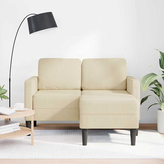 Corner Couch Cream 125x118x85 cm
