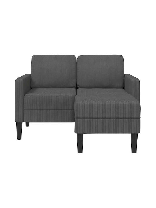 Colțar Canapea Gri Închis 125x118x85cm