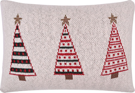 Christmas Runner X-mas Tree 100% Cotton Knitted 45×150 Liolios Home