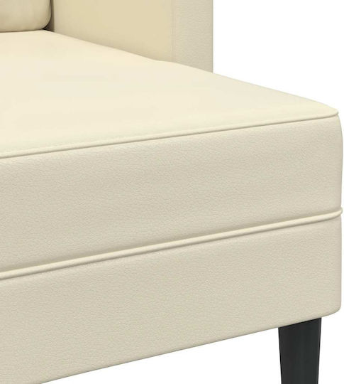 Ъгъл Диван Изкуствена кожа Cream 125x118x85см.