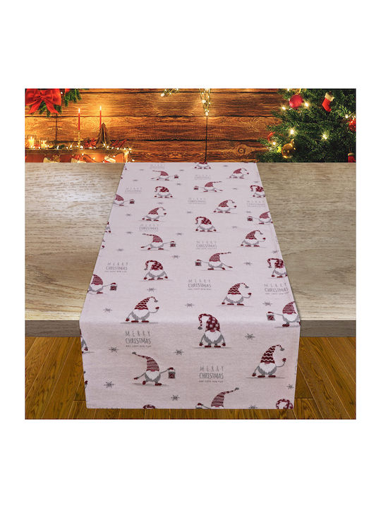 Christmas Tablecloth Stofa Gnomes 80% Pes 20% Cotton Woven 150×260 Liolios Home