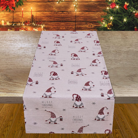 Χριστουγεννιάτικο Τραπεζομάντηλο Stofa Gnomes 80% Pes 20% Cotton Wooven 150×260 Liolios Home