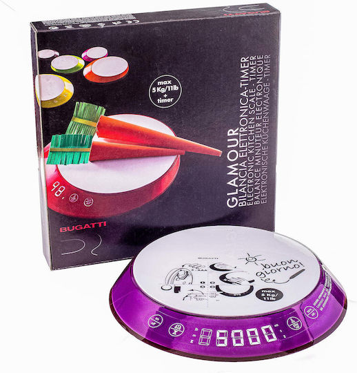 Casa Bugatti Glamour Digitale Küchenwaage Bis 5kg Lila