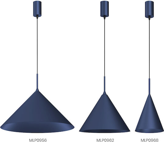Capital Navy Blue Pendant Lamp Ø46cm 1xgx53
