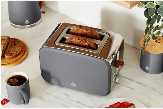 Swan Nordic Φρυγανιέρα 2 Θέσεων 900W Γκρι