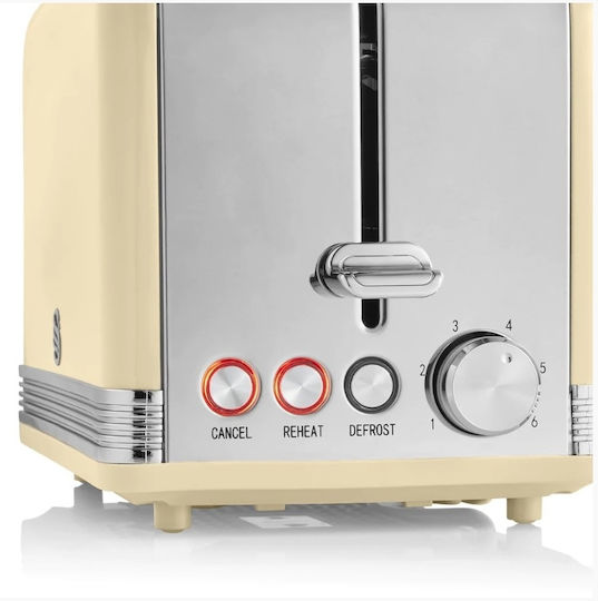 Swan Retro Toaster 2 Schlitze 815W Gray