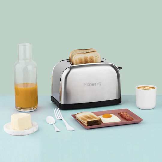 HKoenig Tos7 Toaster 2 Slots 850W Gray