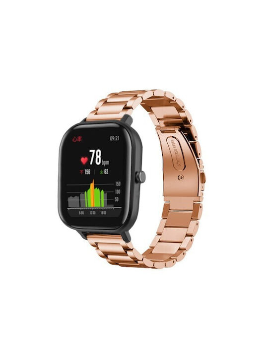 Μεταλλικό Λουράκι Ροζ Χρυσό (Amazfit GTS 2e) Μεταλλικό Λουράκι Ροζ Χρυσό (Amazfit GTS 2e)