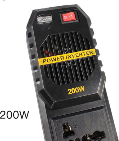 Car Voltage Inverter Linomag Dc Ac 12v/220v Eu Uk Usa Au Plug Adapter 4xusb 2.1 Black