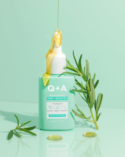 Q+A Natural Skincare Масло за коса против Косопад 50мл