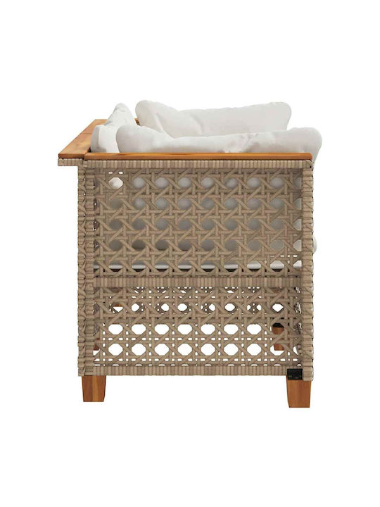 Garten- und Outdoor-Möbelsets 2 Stück Beige mit Kissen