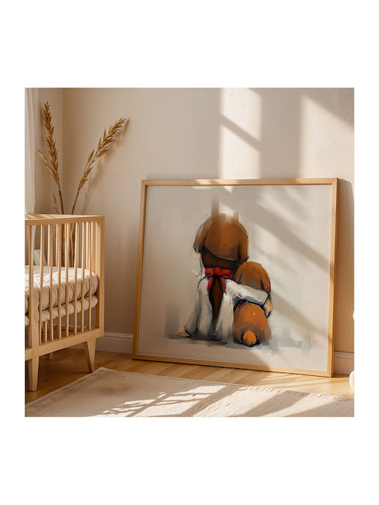 Kinderposter Mädchen Mit Hund 30x21cm