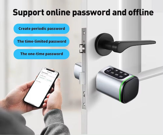 Electronic Lock with Wi-Fi Connectivity Silver