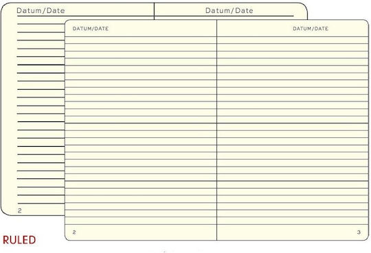 Leuchtturm1917 Σημειωματάριο A5 205 Φύλλων Ριγέ με Σκληρό Εξώφυλλο Μαύρο