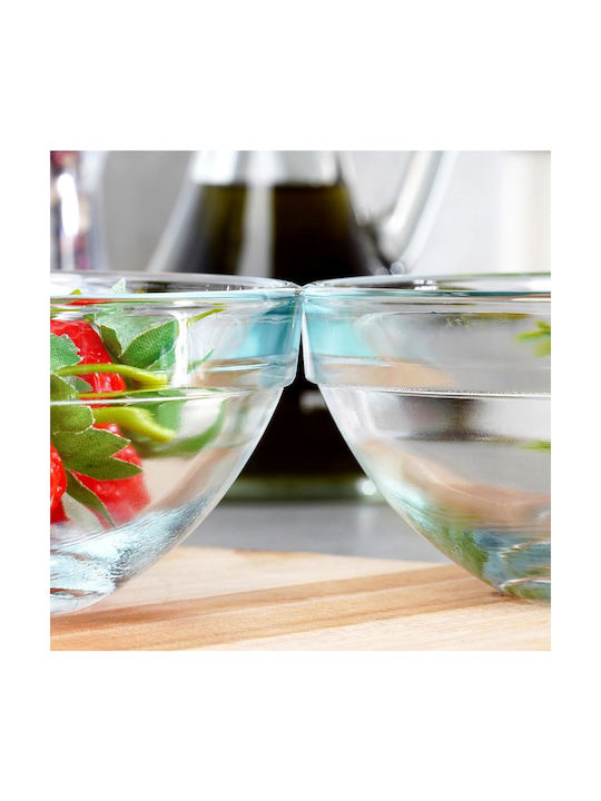 Excellent Houseware Μπωλ Σερβιρίσματος Παγωτού Στρογγυλό Γυάλινο Διάφανο με Διάμετρο 12εκ. 4τμχ
