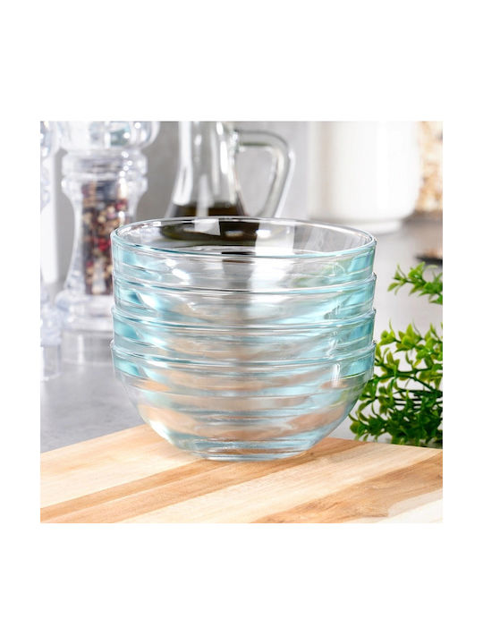Excellent Houseware Μπωλ Σερβιρίσματος Παγωτού Στρογγυλό Γυάλινο Διάφανο με Διάμετρο 12εκ. 4τμχ