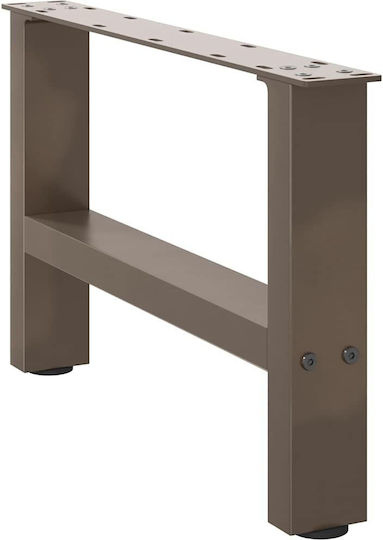 vidaXL Metallic Furniture Leg 2 Pieces Suitable for Table / Coffee Table 50x30x30cm Natural