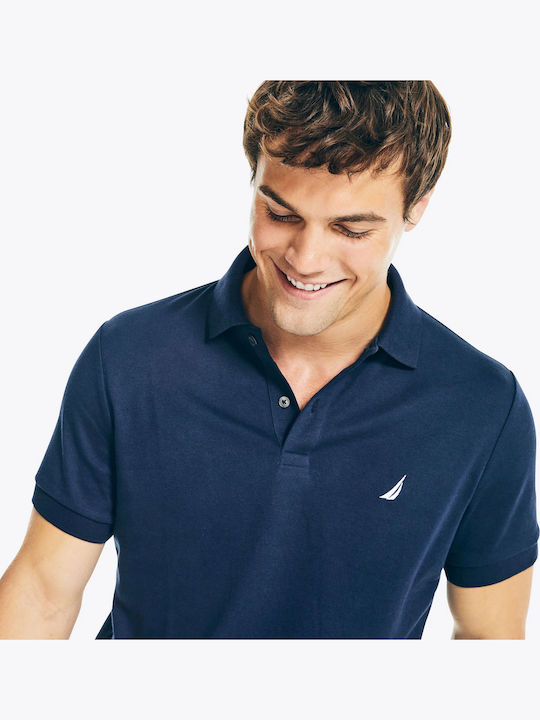 Polo Herrenbluse Kurzarm Blaue