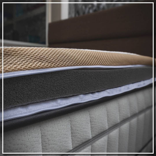 Klikareto Ανώστρωμα Bamboo Διπλό Memory Foam με Ίνες Μπαμπού , Αποσπώμενο Κάλυμμα & Λάστιχα Εφαρμογής 150x190x4εκ.